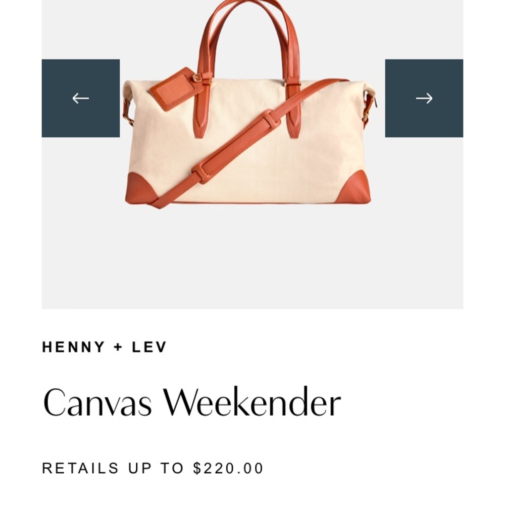 Henny & Lev Canvas Weekender & Makeup Caddy + Tote